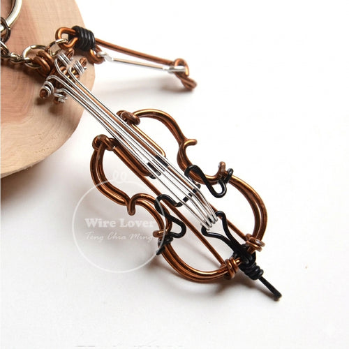 Teng Wire Art 原創手作鋁線大提琴掛飾｜職人手作樂器紀念品