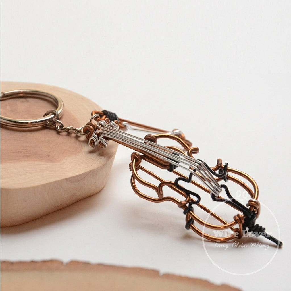 Teng Wire Art 原創手作鋁線大提琴掛飾｜職人手作樂器紀念品