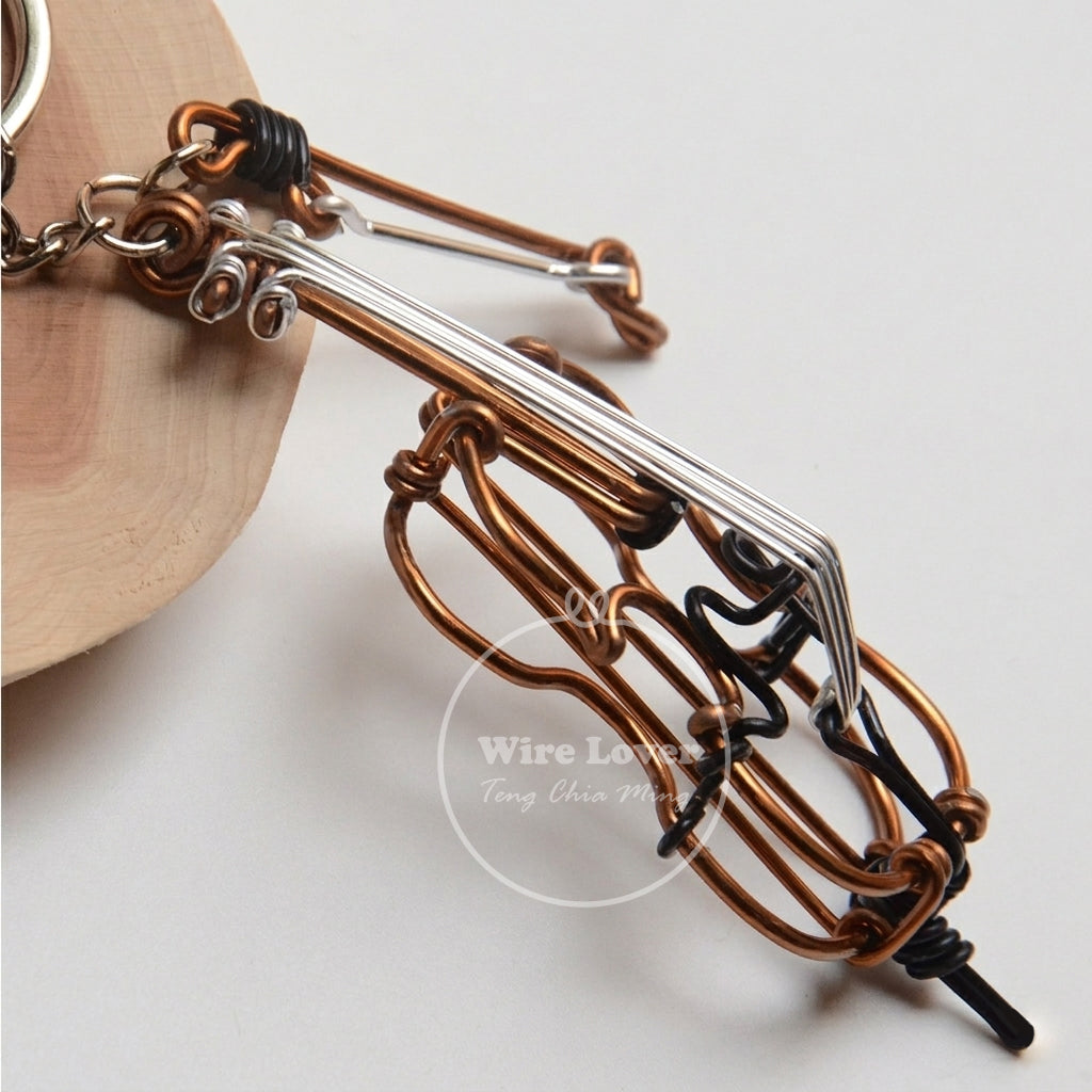 Teng Wire Art 原創手作鋁線大提琴掛飾｜職人手作樂器紀念品