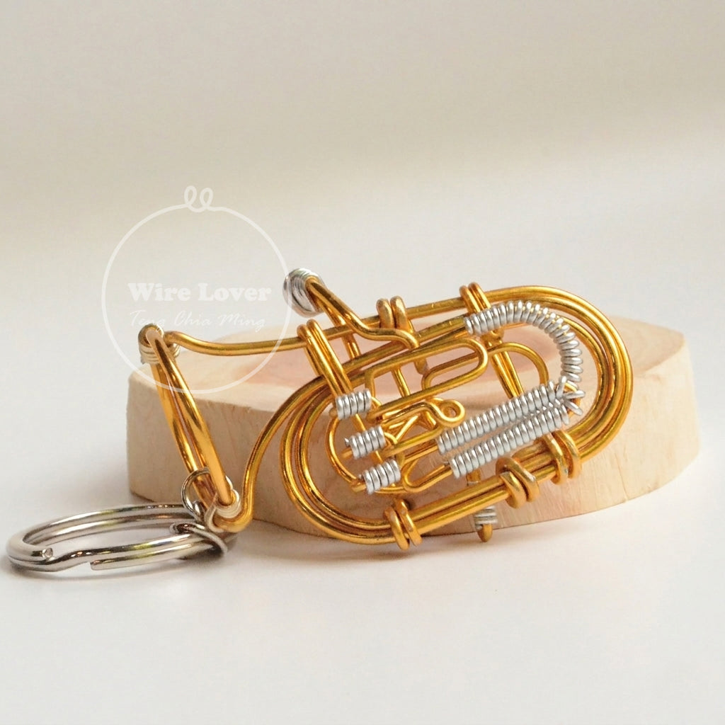 Teng Wire Art 原創手作鋁線上低音號掛飾｜職人手作樂器紀念品
