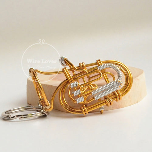 Teng Wire Art 原創手作鋁線上低音號掛飾｜職人手作樂器紀念品