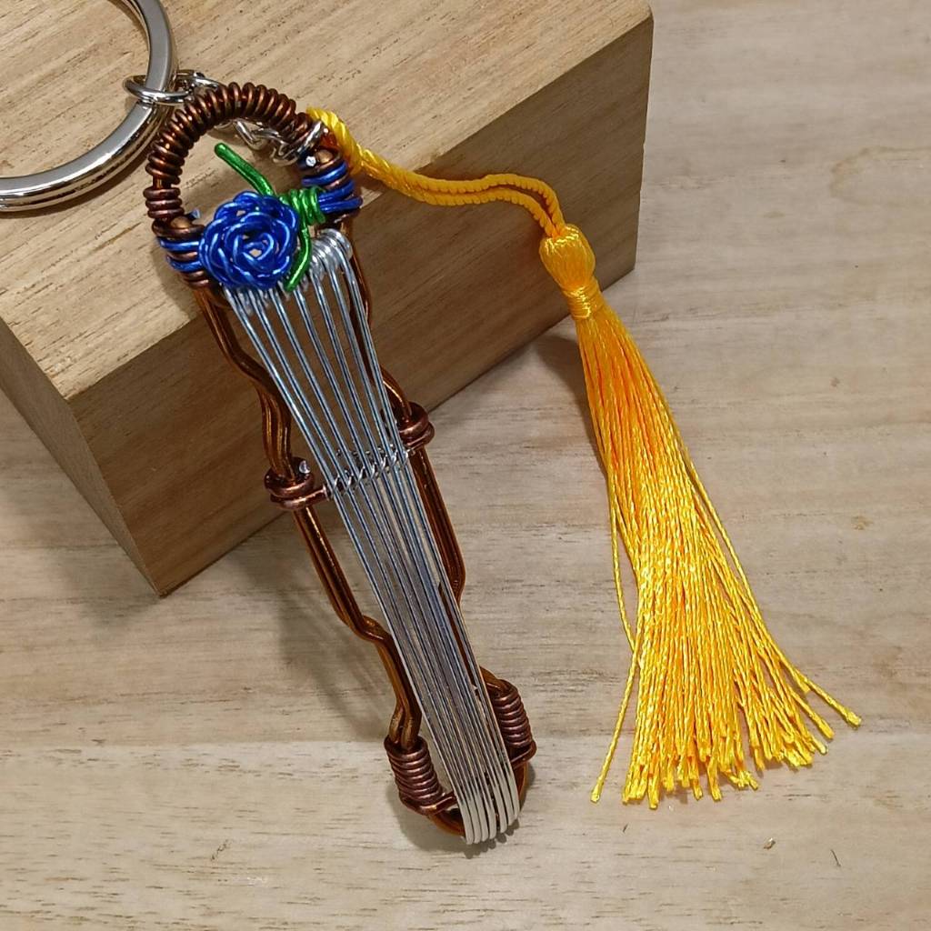 Teng Wire Art 原創手作鋁線古琴吊飾｜職人手作樂器紀念品