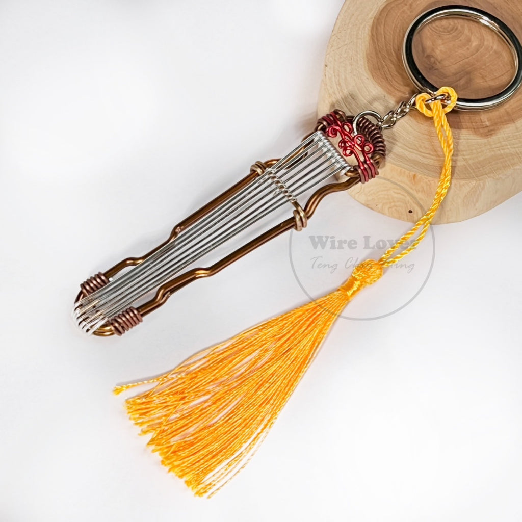 Teng Wire Art 原創手作鋁線古琴吊飾｜職人手作樂器紀念品