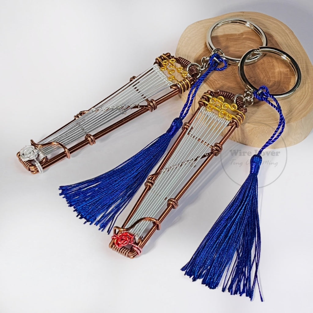 Teng Wire Art 原創手作鋁線古箏吊飾｜職人手作樂器紀念品