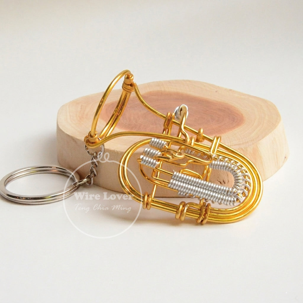 Teng Wire Art 原創手作鋁線低音號掛飾｜職人手作樂器紀念品