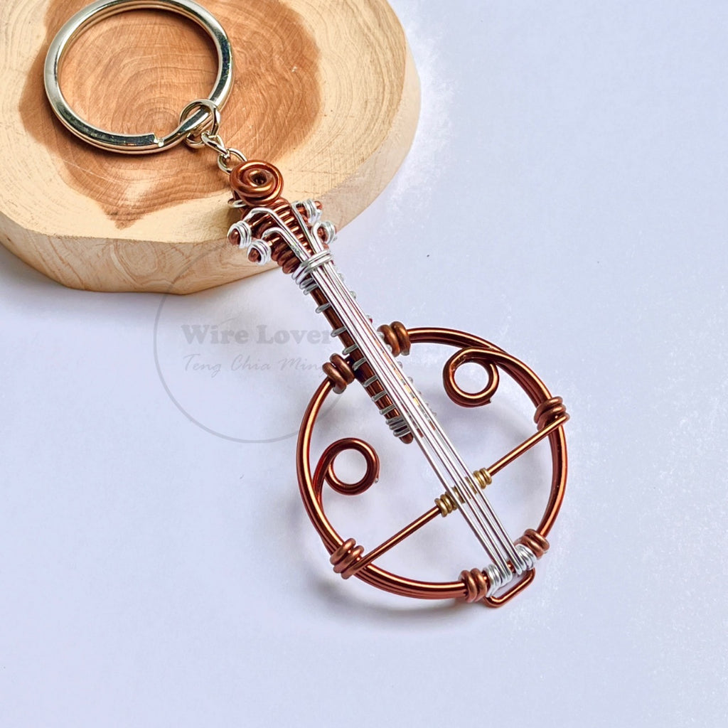 Teng Wire Art 原創手作鋁線中阮吊飾｜職人手作樂器紀念品
