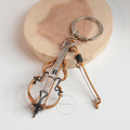 【Original】手作鋁線低音提琴樂器掛飾 Double Bass Wire Art Keychain