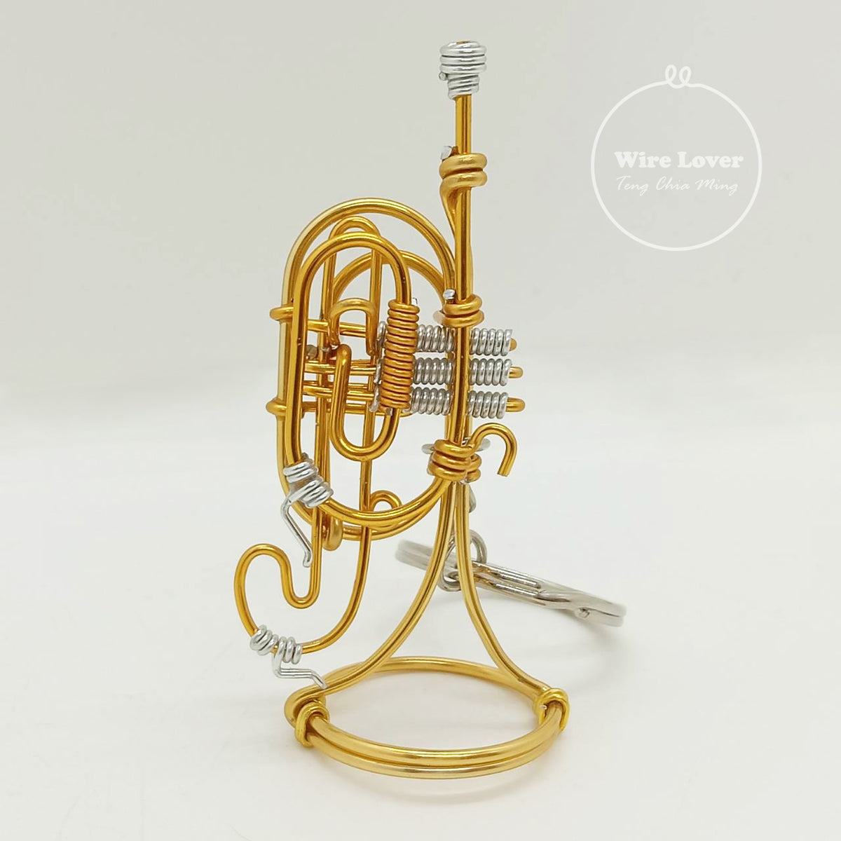 Teng Wire Art 原創手作鋁線行進圓號掛飾｜職人手作樂器紀念品