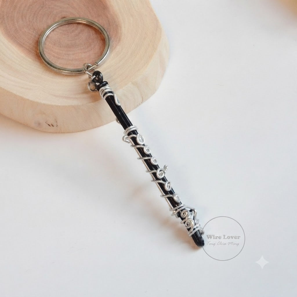 Teng Wire Art 原創手作鋁線短笛掛飾｜職人手作樂器紀念品