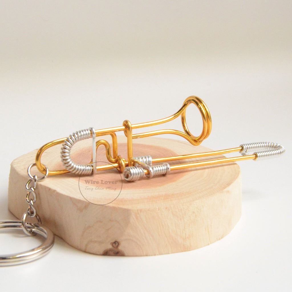 Teng Wire Art 原創手作鋁線長號掛飾｜職人手作樂器紀念品