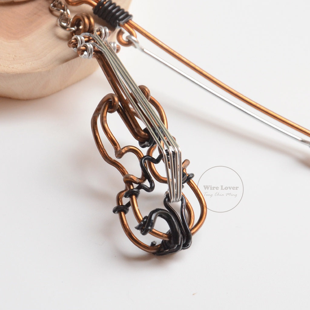 Teng Wire Art 原創手作鋁線中提琴掛飾｜職人手作樂器紀念品