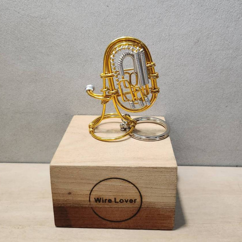 Teng Wire Art 原創手作鋁線低音號掛飾｜職人手作樂器紀念品